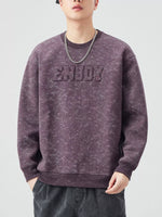 Men's Plus Size Enjoy Round Neck Long Sleeve Sweatshirt - Farnelli