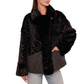 Kaia Eco-Fur Down Fill Coat in Black