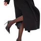 Cambridge Comfort Wraparound Wool Cashmere Coat in Black