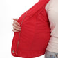 Studded Light Demi-Season Hooded Cropped Jacket in Red
