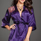 Satin Robe with Lace