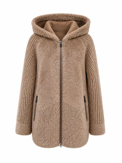 Reversible Faux Fur & Suede Coat