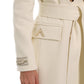 Alaska Longline Cashmere Wool Blend Coat in Ivory