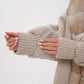 Genuine Polar Fox Boucle Down Coat
