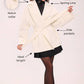 Astoria Midi Cashmere Wool Blend Coat in Ivory