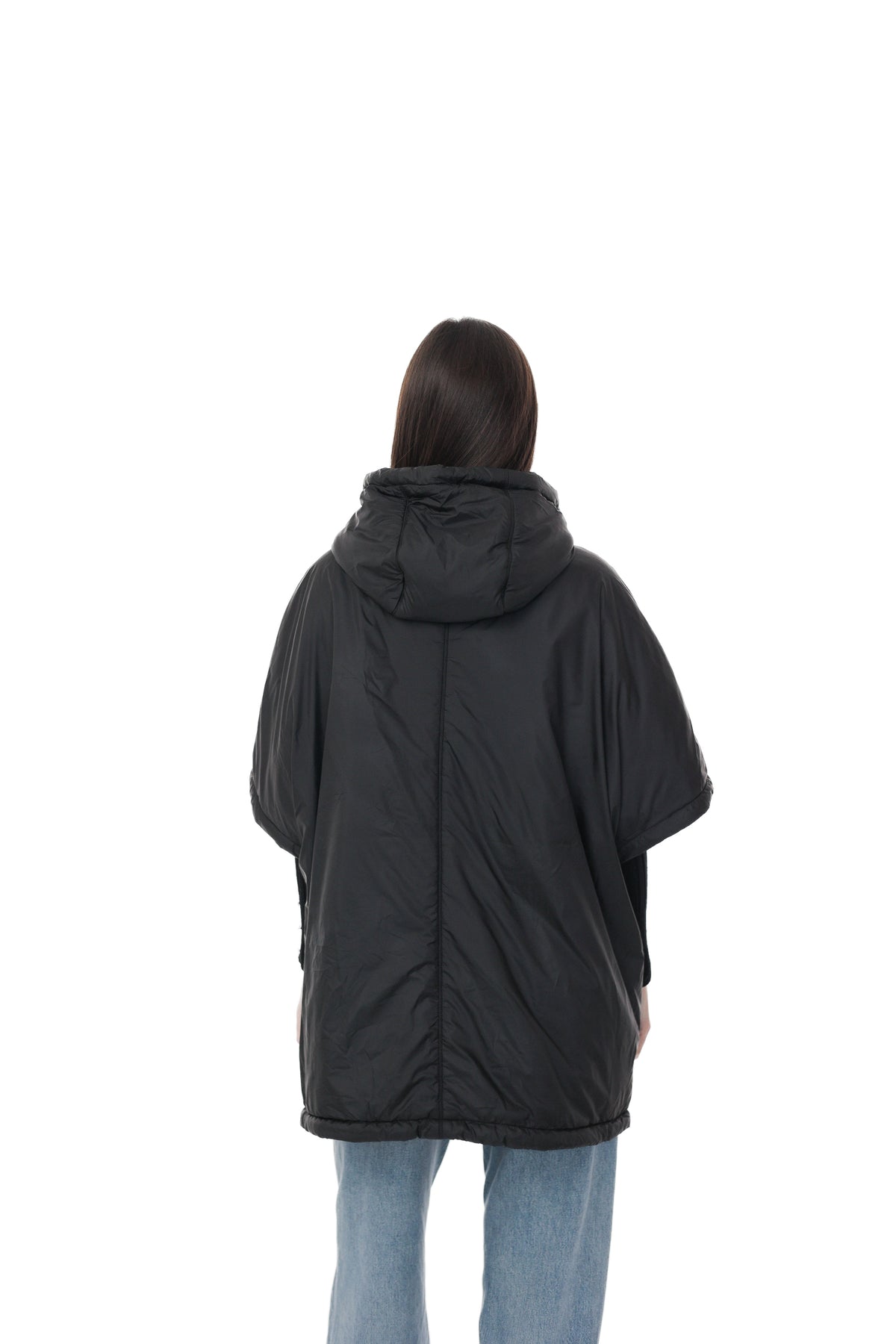 Black hooded vest by Alaska® Outerwear Company layered design