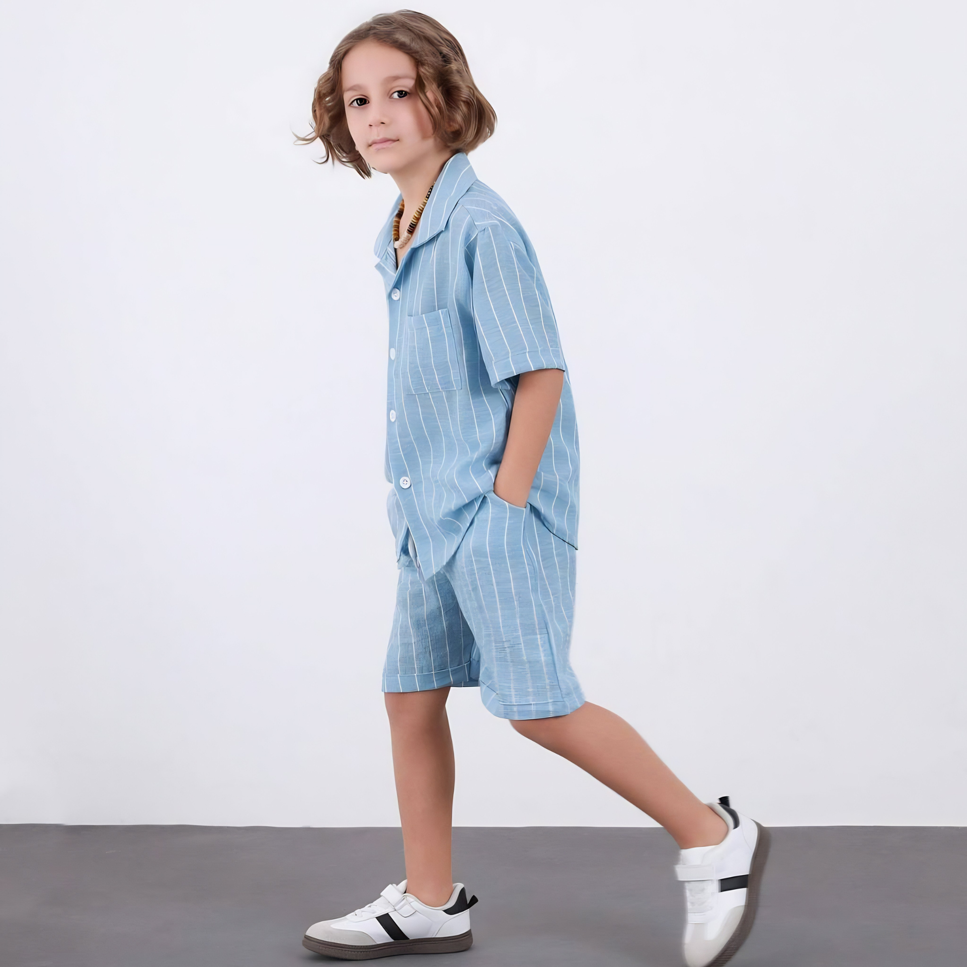 Luca Striped Dressy Shorts Set-3