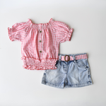Picnic Chic Girls Denim Set-3