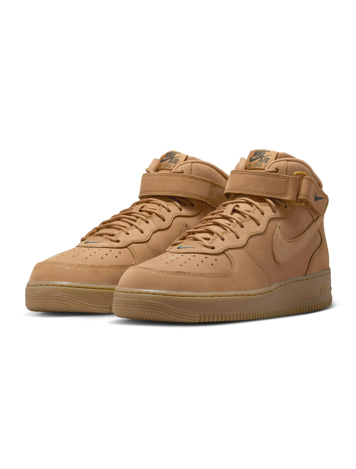 Nike Men's Air Force 1 Mid Flax men's footwear in tan with classic mid-top sneaker design