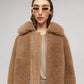 Women’s Brown Fur Shearling Leather Jacket