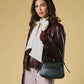 Ottavia (black) - Italian calf leather women's crossbody bag (with shoulder strap)