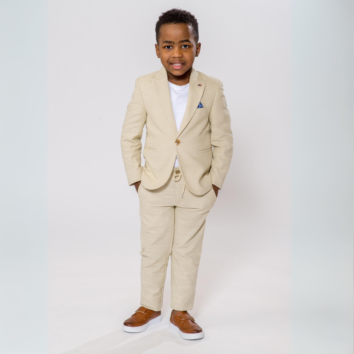 Linen Leo Boys Suit - Farnelli