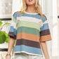 ADORA Multi Color Stripe Casual Top - Farnelli