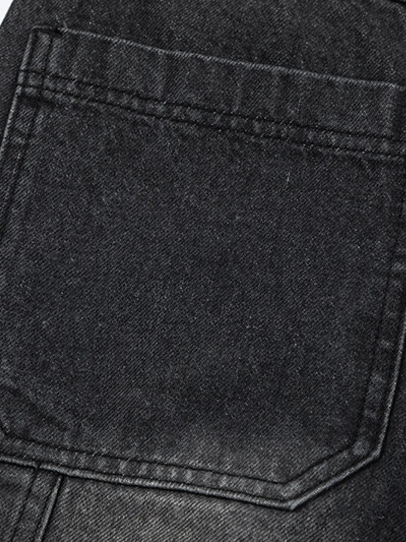 Men's Wide Leg Cargo Pocket Vintage Washed Jeans - Farnelli