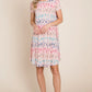 BOMBOM Leopard Round Neck Short Sleeve Dress - Farnelli