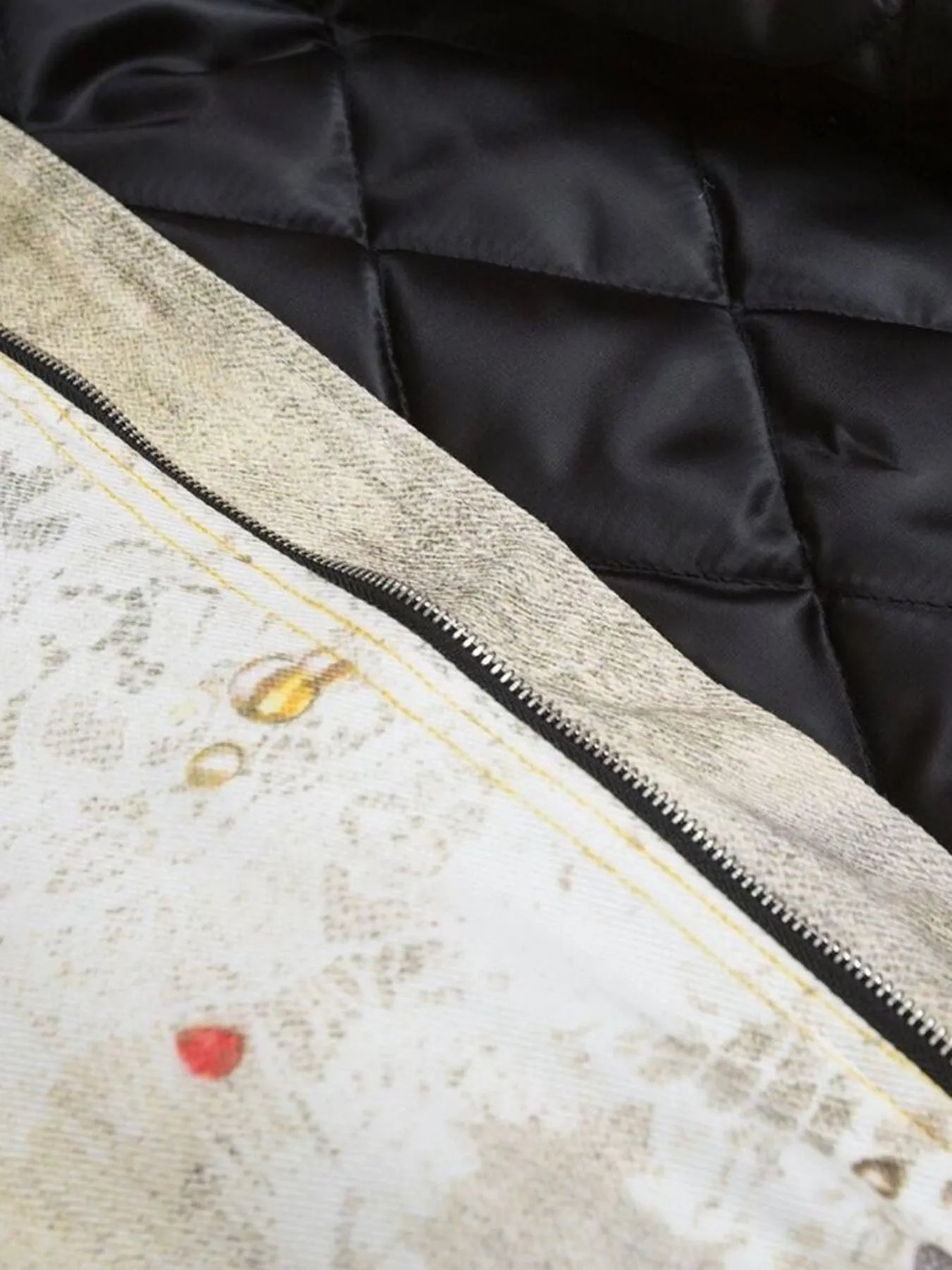 Men's Distressed Paint Splatter Zip Up Jacket - Farnelli