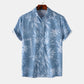 Men's Print Short Sleeve Button-Up Shirt - Farnelli
