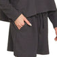 Zenana Corded Rib Long Sleeve Tee and Shorts Set - Farnelli