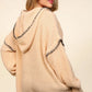 Haptics Contrast Stitching Long Sleeve Hooded Sweater - Farnelli
