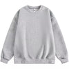 Men's Plus Size Crew Neck Long Sleeve Sweatshirt - Melange Gray