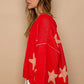 POL Long Sleeve Star Patch Sweater - Farnelli