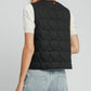 Umgee Heart Quilted Tie-Front Vest - Farnelli