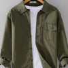 Men's Plus Size Button Up Long Sleeve Shirt - Green