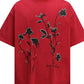 Men's Flower Pearl Detail Oversized Short Sleeve T-Shirt - Farnelli
