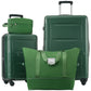 HouseOfZazla expandable 2-piece luggage set with TSA lock and spinner wheels in multiple colors