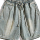 Men's Plus Size Drawstring Denim Shorts - Farnelli