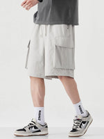 Men's Plus Size Drawstring Wide Leg Cargo Shorts - Farnelli