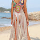 Fringe Spaghetti Strap Cover-Up - Farnelli