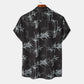 Men's Printed Short Sleeve Button-Up Shirt - Farnelli