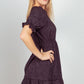 VERY J Floral Textured Woven Ruffled Mini Dress - Farnelli