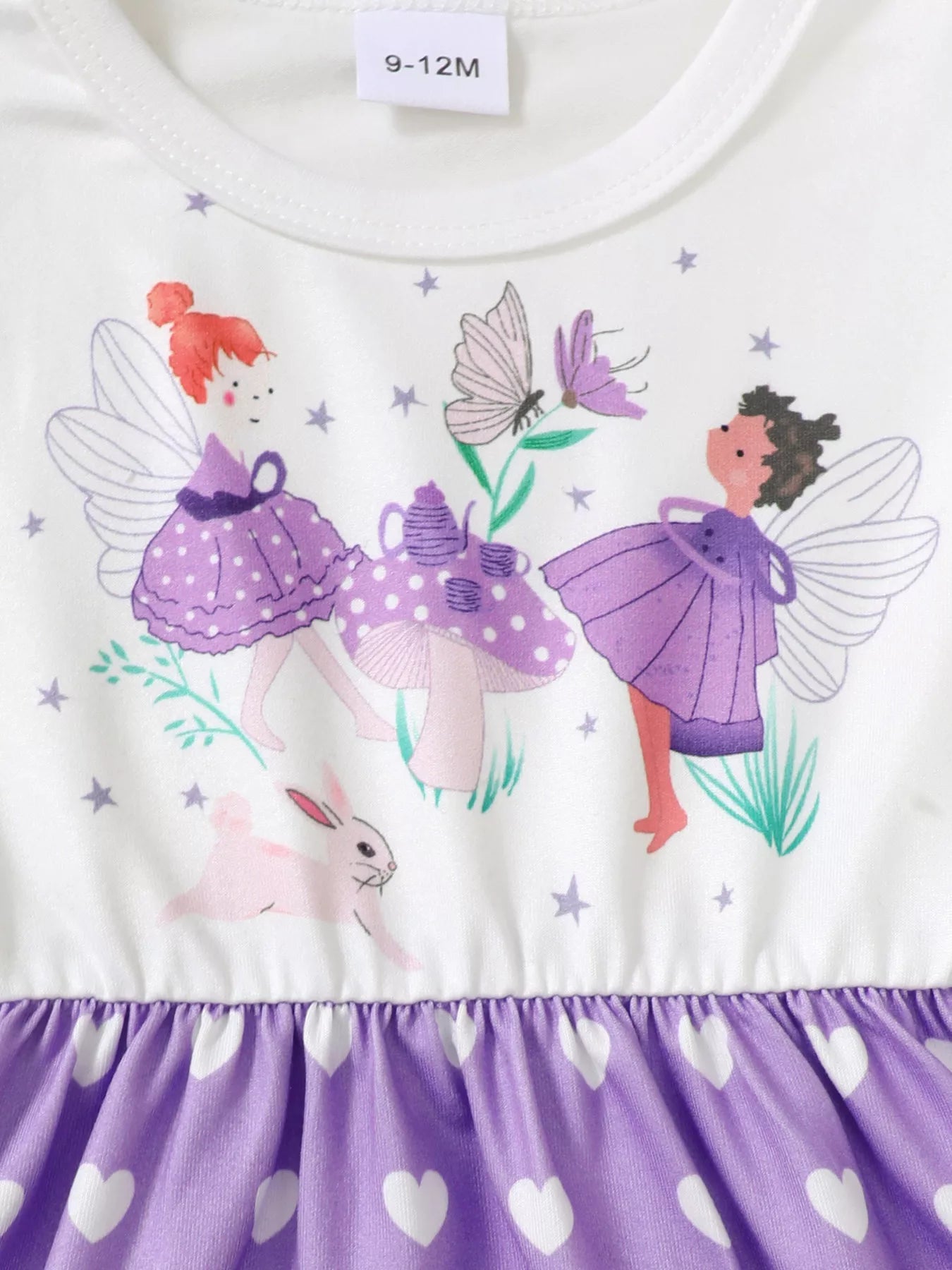 3-Piece Children's Printed Ruffle Sleeve Baby Dress - Farnelli