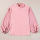 June Swiss Dot Balloon Sleeve Loose Blouse - Farnelli