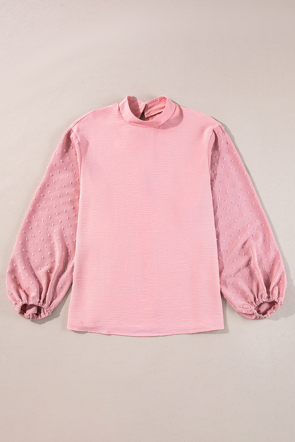 June Swiss Dot Balloon Sleeve Loose Blouse - Farnelli