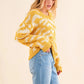 And The Why Full Size Textured Pattern Contrast Sweater - Farnelli