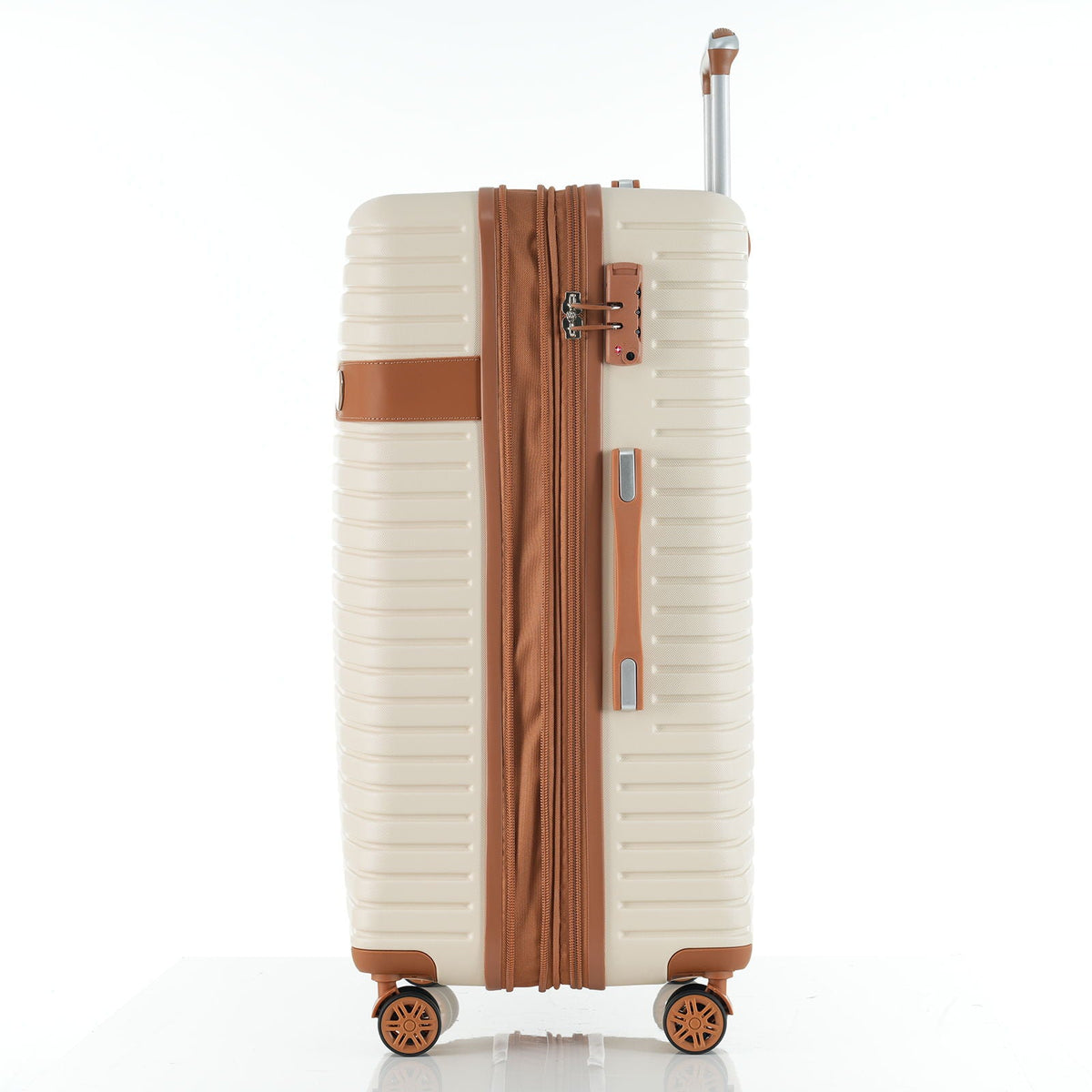 HouseOfZazla 4-piece hard shell luggage set with spinner wheels in multiple colors