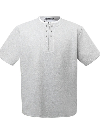 Men's Contrast Half Zip Short Sleeve T-Shirt - Farnelli