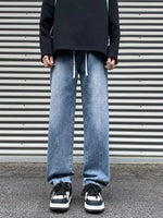 Men's Plus Size Wash Straight Leg Jeans - Farnelli