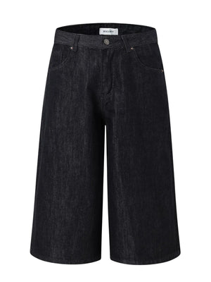 Men's Wide-Leg Denim Shorts - Farnelli