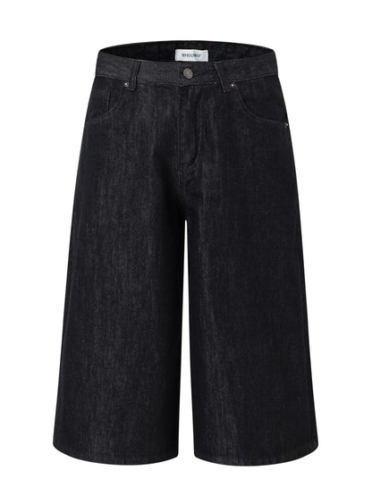 Men's Wide-Leg Denim Shorts - Farnelli