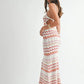MABLE Lightweight Pointelle Chevron Knit Maxi Dress - Farnelli