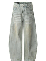 Men's Vintage Washed Wide Leg Jeans - Farnelli