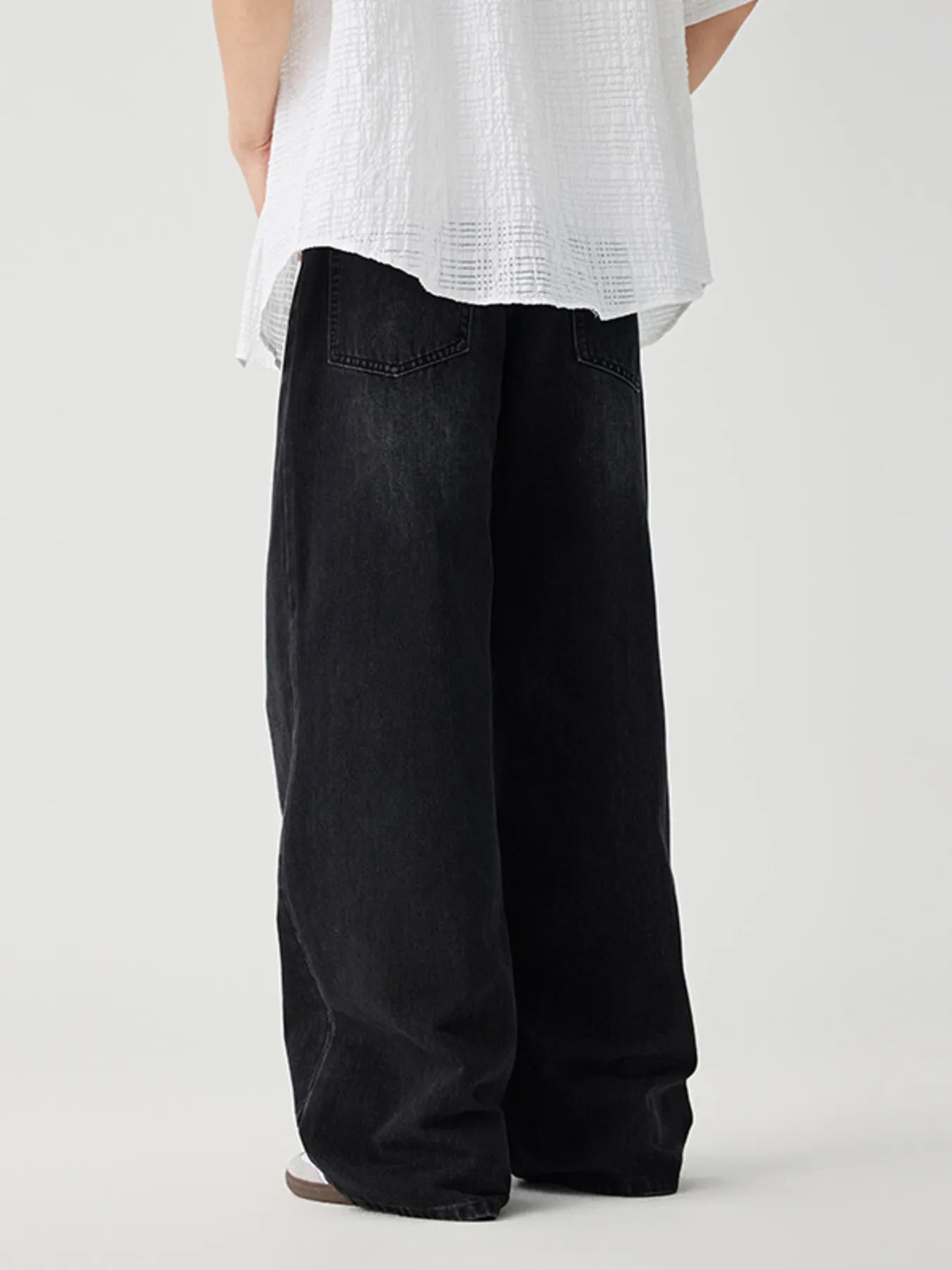 Men's Wide Leg Wash Jeans - Farnelli
