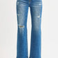 RISEN Full Size High Rise Ankle Straight Front Body Distressed Jeans Plus Size - Farnelli