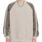 Men's Plus Size Contrast Raglan Sleeve Casual Sweatshirt - Farnelli