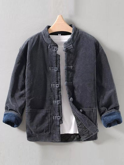 Men's Button Front Long Sleeve Jacket - Farnelli