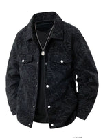 Men's Plus Size Corduroy Snap Down Casual Jacket - Farnelli
